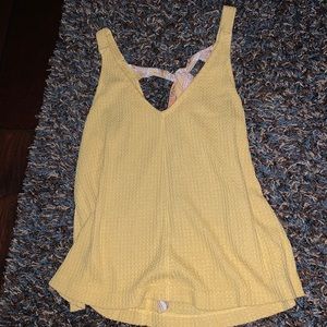 yellow tank top